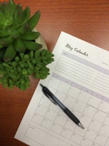 Blog calendar