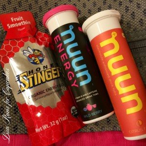 Nuun and Honey Stingers